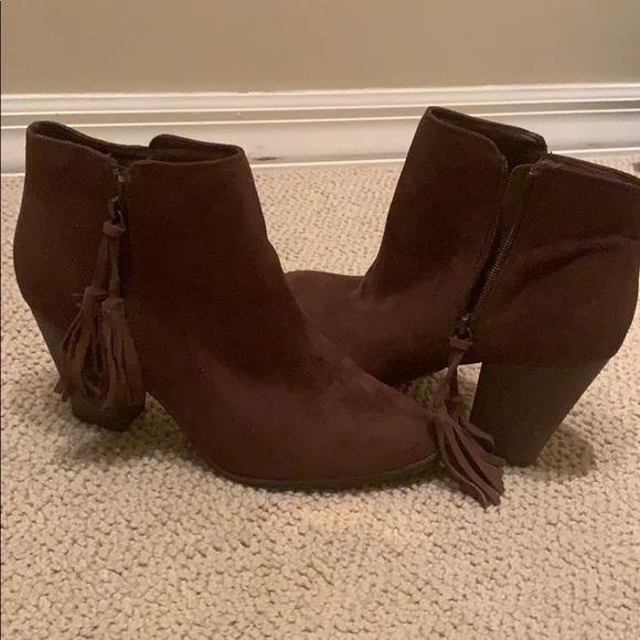 Merona Shoes - Chocolate Suede Tassel Booties